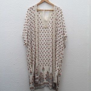 Hint of Mint floral kimono shawl